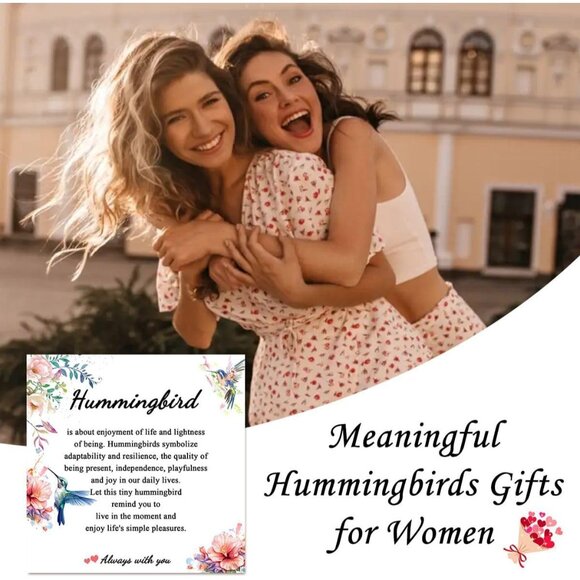 Hummingbird Stone Bracelet Adjustable Resilient Inspirational Gift for Women - Picture 6 of 6